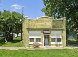 Old business building in Centropolis, Kansas, courtesy of Google Maps.