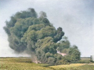 An oil well in Neosho County, Kansas.
