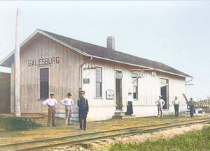 Galesburg, Kansas Railroad Depot.