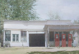 An old gas station in Galesburg, Kansas.