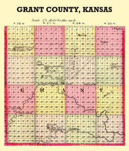 Grant County, Kansas Map by Everts & Co., 1887.