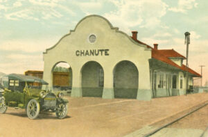 Missouri, Kansas & Texas Railroad Depot in Chanute, Kansas.