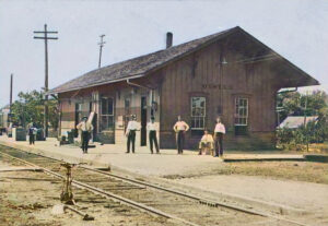 St. Louis and San Francisco Railroad Depot in Oswego, Kansas.