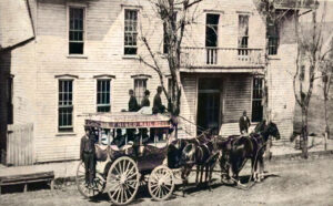 A stagecoach in Oswego, Kansas.