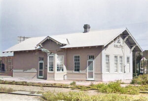 Atchison, Topeka & Santa Fe Railroad Depot in Sublette, Kansas.