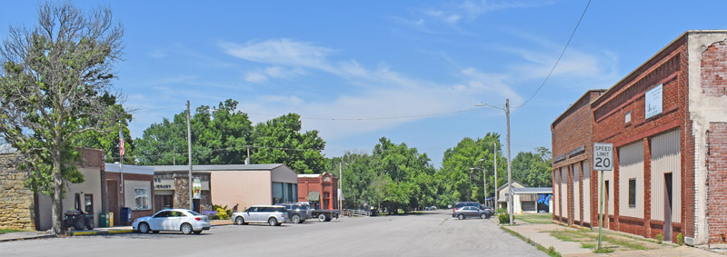 Thayer, Kansas Business District by Kathy Alexander.