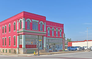 Business buildings in Fredonia, Kansas by Kathy Alexander.