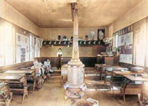 Halford, Kansas School Interior in about 1925.
