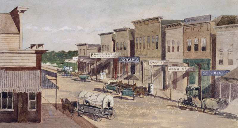 Broadway Avenue in Parsons, Kansas in 1873.