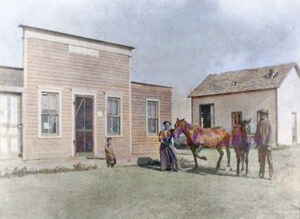 Store and cream station in Rhine, Kansas.