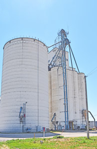 Grain elevator in Ruleton, Kansas by Kathy Alexander.