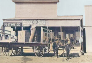 Old post office in Ruleton, Kansas.