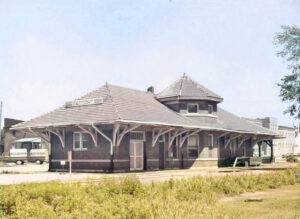 St. Louis-San Francisco Railway depot in Parsons, Kansas by H. Killam, 1963.