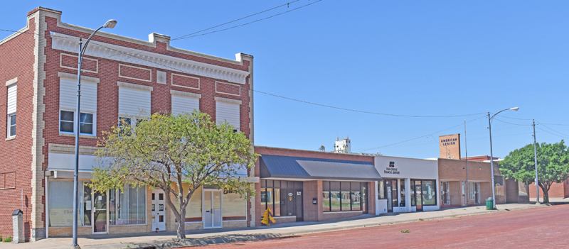 Main Street buildings in WaKeeney, Kansas by Kathy Alexander. Main Street buildings in WaKeeney, Kansas by Kathy Alexander.