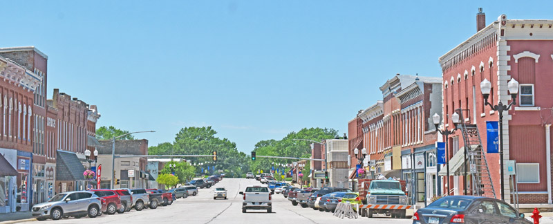 Burlington, Kansas Main Street by Kathy Alexander. Burlington, Kansas Main Street by Kathy Alexander.