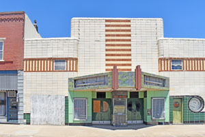 Old Plaza Theater, Burlington, Kansas by Kathy Alexander.