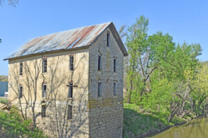 Cedar Point, Kansas - Old Flour Mill by Kathy Alexander.