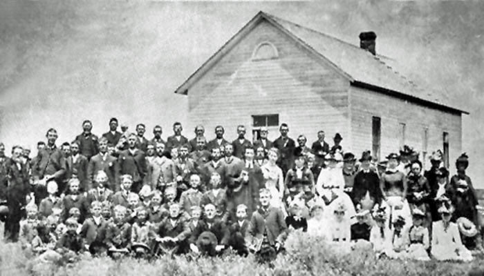 First building for the Emmanuel Lutheran Church.