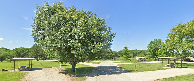 John Redmond Campsites, courtesy of Google Maps.