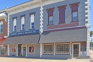 Business buildings in Neodesha, Kansas by Kathy Alexander.