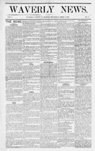 Waverly News, in Waverly, Kansas.