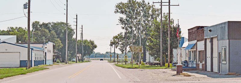 Belvue, Kansas Main Street by Kathy Alexander.