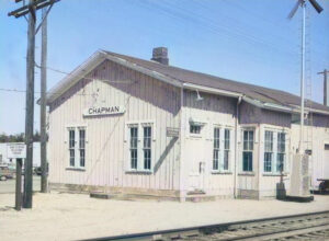 Union Pacific Railroad in Chapman, Kansas by H. Killam, 1956.