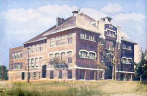 Old public School in Clifton, Kansas.