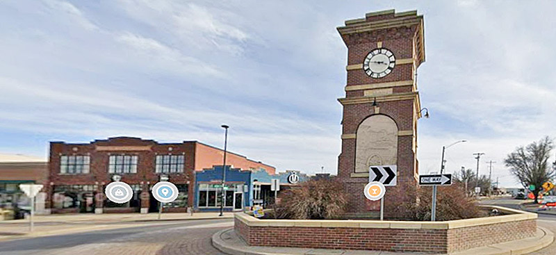 Delano Clock Tower in Wichita, Kansas.