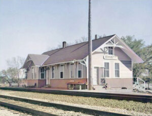 Union Pacific depot in Emmett, Kansas by H. Killam.