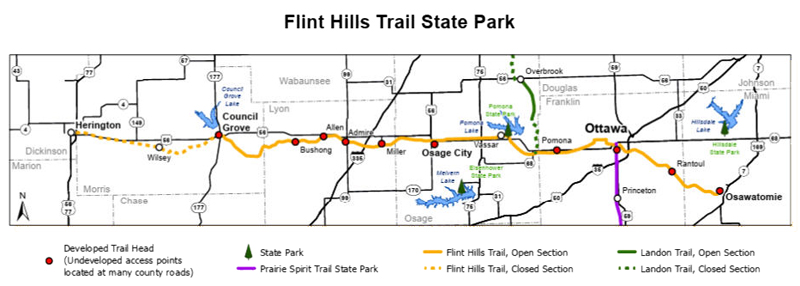 Flint Hills State Park Map.