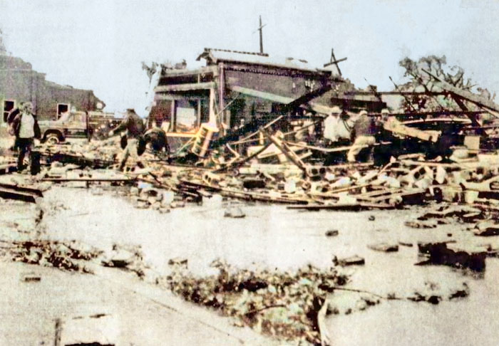 After the Greenleaf tornado in 1973.