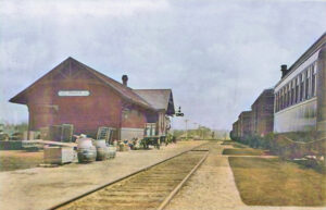 Union Pacific Railroad in Onaga, Kansas, 1910.