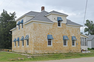 Stone building in Catherine, Kansas, by Kathy Alexander.
