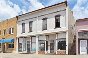 Business Buildings in Clyde, Kansas by Kathy Alexander.
