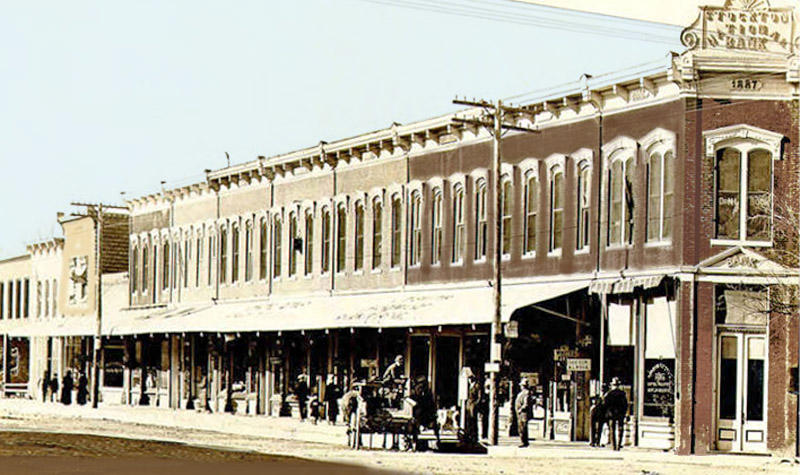 Stockton, Kansas Business District, early 1900s.
