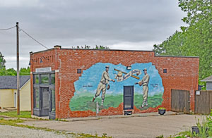 Baseball mural in Circleville, Kansas by Kathy Alexander.