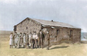 A sod school in Decatur, Kansas.