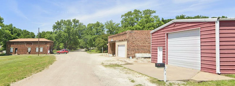 Delia, Kansas business district, courtesy of Google Maps.