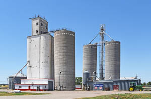 Dresden, Kansas Grain Elevators by Kathy Alexander.