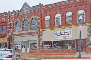Business buildings in Holton, Kansas by Kathy Alexander.