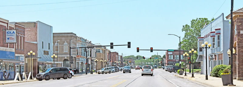 Iola, Kansas Business District by Kathy Alexander. Iola, Kansas Business District by Kathy Alexander.