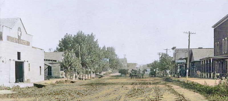 Early day Jennings, Kansas Main Street.