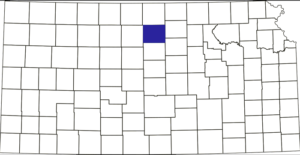 Mitchell County, Kansas Location.