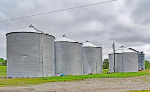 Silos in Oneida, Kansas by Kathy Alexander.
