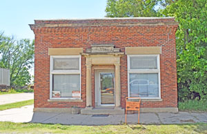 Old bank building in Scottsville, Kansas by Kathy Alexander.