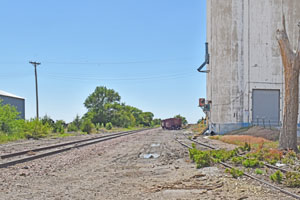 Railroad tracks in Scottsville, Kansas by Kathy Alexander.