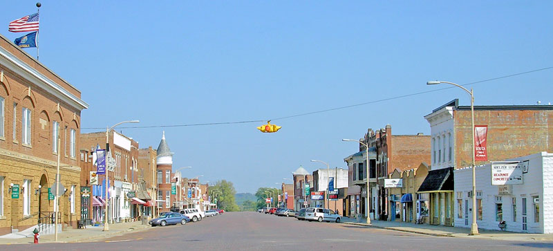 Seneca, Kansas business district, by Kathy Alexander.