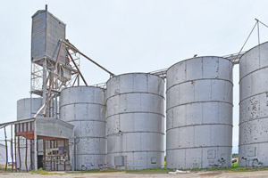 Silos in Solomon Rapids, Kansas by Kathy Alexander.