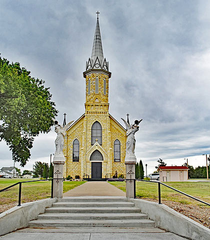 Catherine, KS - St. Catherine Catholic Church by Kathy Alexander.
